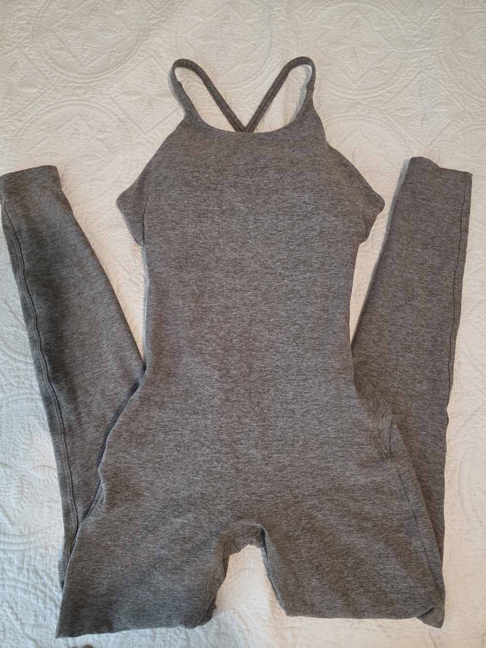 Bombshell Sportswear Taupe Heathered Jumpsuit